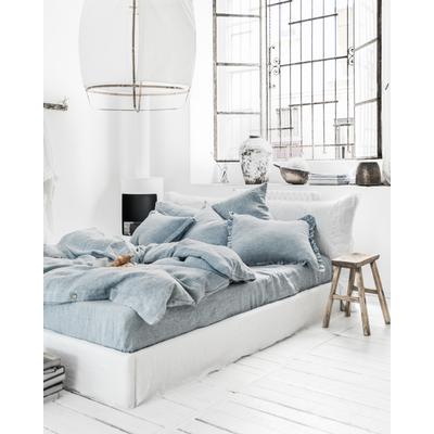 Bettbezug-Set aus Leinen, Blau, 260x220 cm