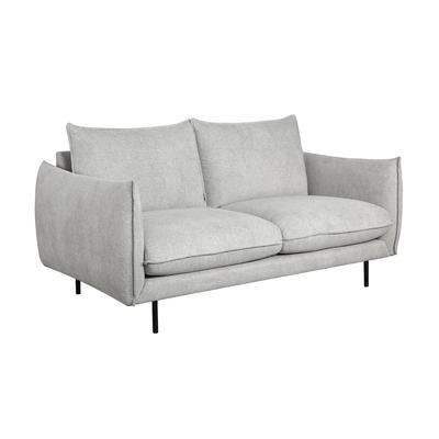 2-Sitzer Sofa Stoffbezug Grau