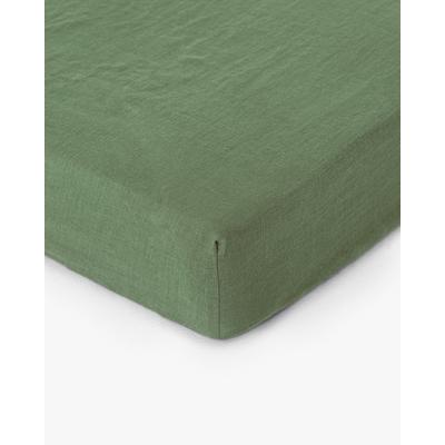 Spannbettlaken aus Leinen, Grün, 160x200x23 cm