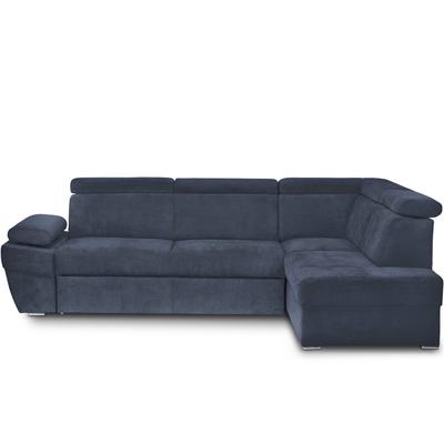 Ecksofa , Schlaffunktion, 4 /5 Sitzer, Bettkasten, blau