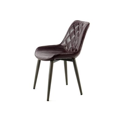 2er-Set Stühle aus Kunstleder 51 x 80 cm, Dunkelviolett