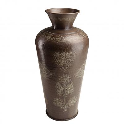 Vase B40 H85 Kupfer dunkel Patina antik