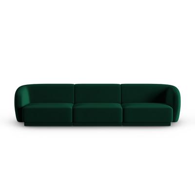 3-Sitzer modulares Sofa aus Samt flaschengrün