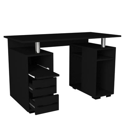 Schreibtisch mit 2 Schubladen in Schwarz