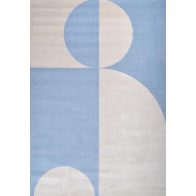 Teppich mit kurzem Flor und geometrischem Muster - Blau - 200x290 cm