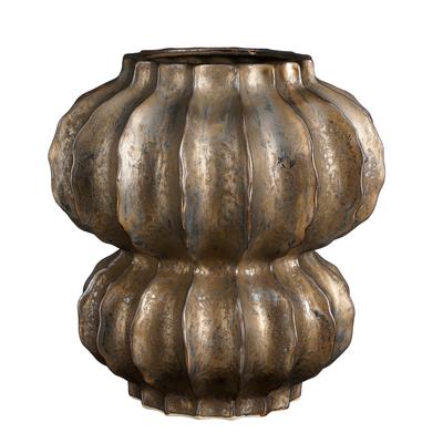 Vase aus bronzefarbener Keramik H35