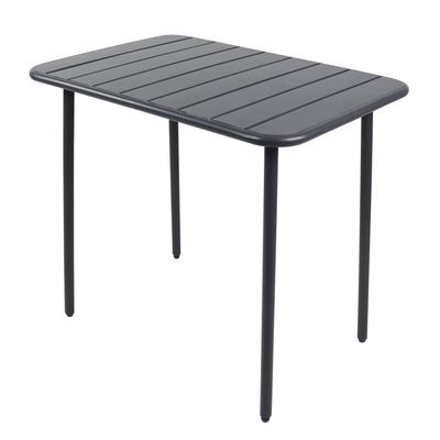Gartentisch aus Metall, 80 cm, Schwarz