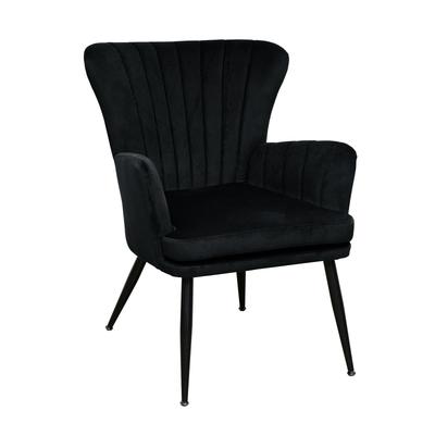 Sessel mit Cordbezug, schwarz