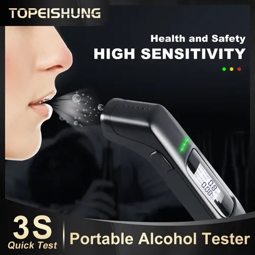 TOPEISHUNG testeur d'alcool Portable sans Contact avec écran LED éthylotest USB Rechargeable outil