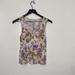 American Eagle Outfitters Tops | American Eagle Outfitters Floral V-Neck Cutout Tank Top | Color: Purple/White | Size: Xs