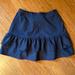 J. Crew Skirts | J Crew Navy Skirt With Elastic Waist And Ruffle Size 8 - Like New Condition | Color: Blue | Size: 8