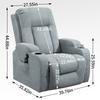Lazy Boy Power Lift Recliner Chair w/Massage Heated & USB Port, Grey
