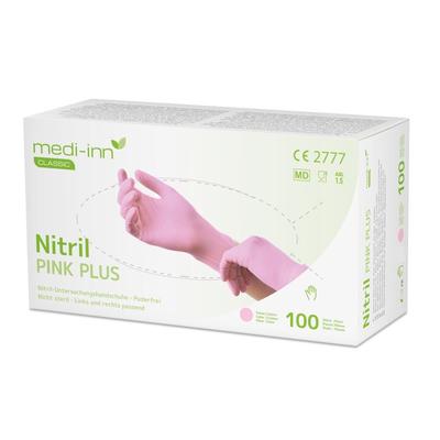Medi-Inn Nitril Pink Plus Einmalhandschuhe 10x100 St Verband Image