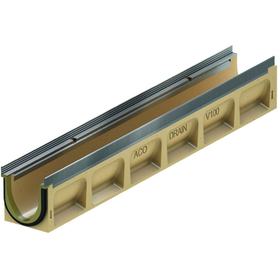 ACO Drain Multiline Seal in V100 Entwässerungsrinne mit Sohlengefälle, Edelstahl, 6 Image