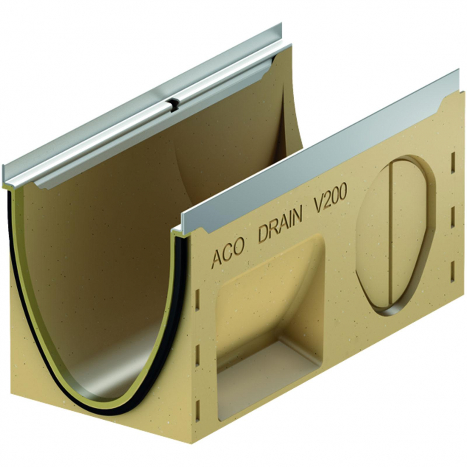 ACO Drain Multiline Seal in V200 Entwässerungsrinne ohne Sohlengefälle, Edelstahl, 20.1,500 mm Image