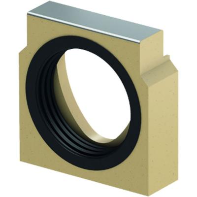 ACO Drain Multiline Seal in Stirnwand für Rinnenende mit horizontalem Rohranschluss, Stahl verzinkt, 20,DN/OD 100,V100