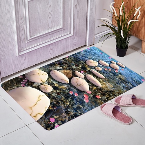 Kopfsteinpflaster-Muster, Fußmatte, Fußmatten, waschbare Teppiche, Küchenmatte, rutschfest, rutschfest, für den vorderen Bereich, Wohnzimmer, Schlafzimmer, 1 Stück Image
