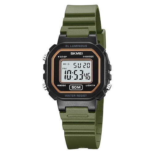 SKMEI Kinder Digitaluhr Outdoor-Sportmode Casual Leuchtende Stoppuhr Wecker Kalender TPU Uhr Image