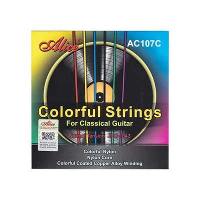 Alice AC107C Colorful Classical Guitar Strings Colorful Nylon Colorful Coated Copper Alloy Wound