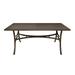 Mondawe 66 *38 Steel Outdoor Rectangular Dining Table with 1.9 Umbrella Hole Accommodating 6-8 People for Dining