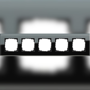 Gira Abdeckrahmen 5f. sw-glas 021505 Image