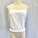 J. Crew Tops | J. Crew Smocked Towel Terry Blouson Tank Top In White Size Small | Color: White | Size: S