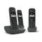 GIGASET AE 690A Trio anthrazit Schnurloses-Telefon (mit Anrufbeantworter, Freisprechen, bis zu 100 Telefonbucheinträge, 3 Mobilteile)