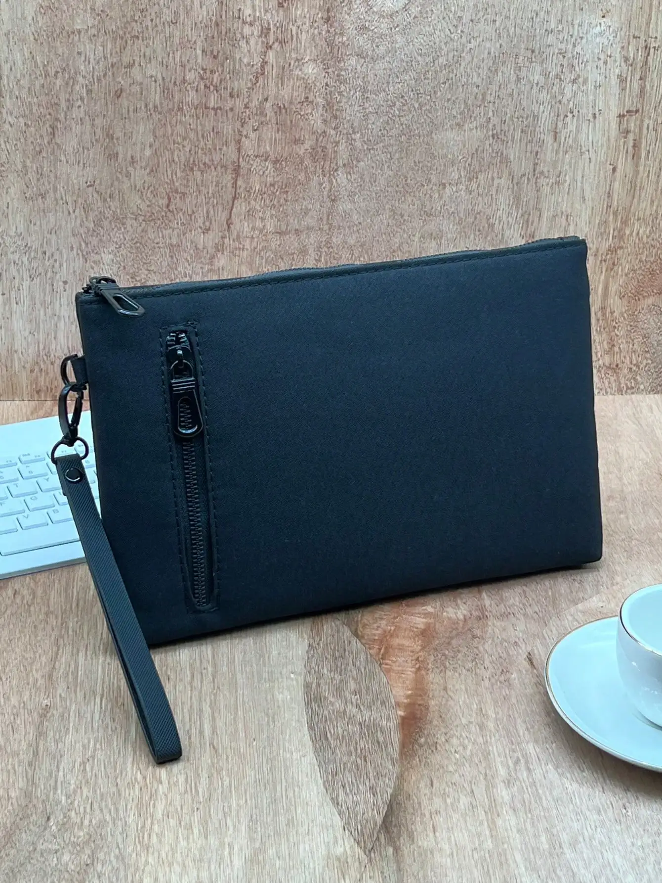 Sac d'affaires Simple, mode décontractée, Ultra-mince, Portable, fermeture éclair, sac pour téléphone Portable, sac à main, sac à aisselles, pochette pour hommes