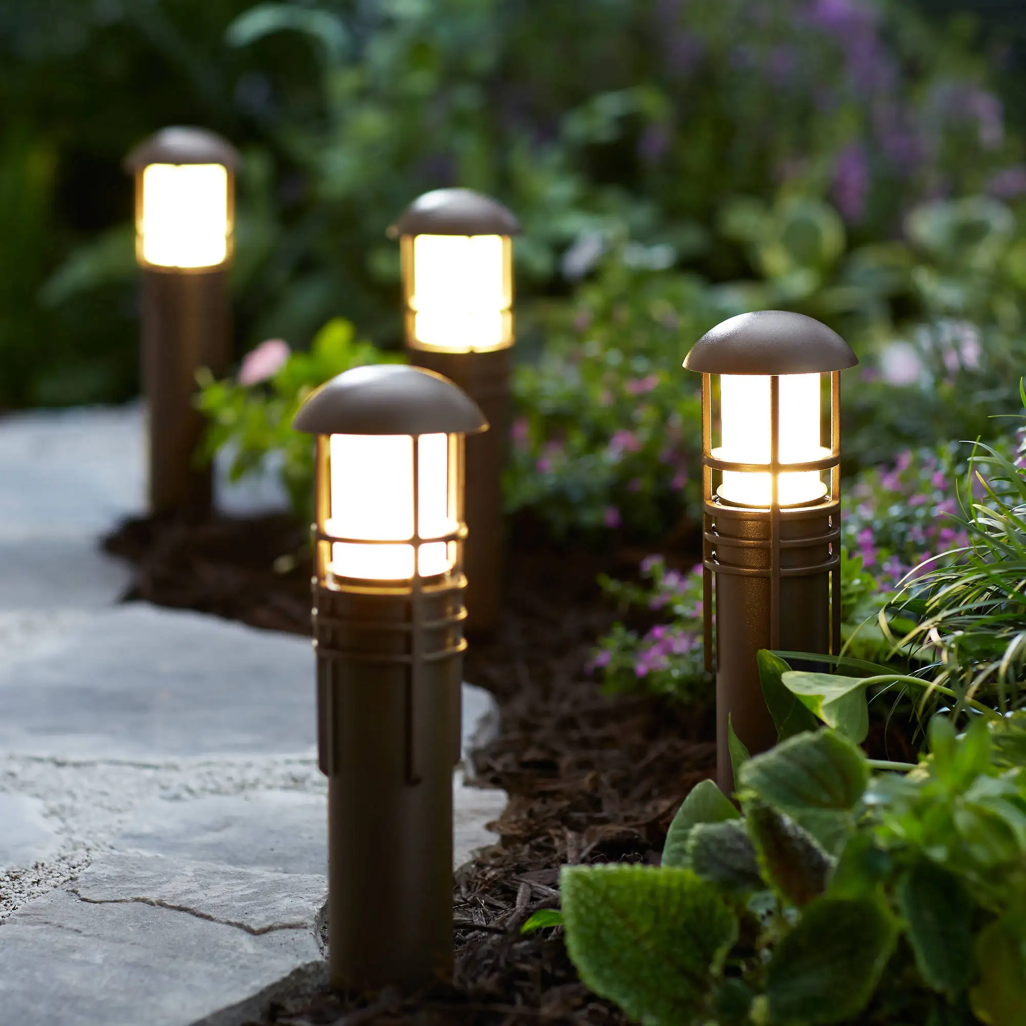 Lampe de jardin LED 12V, extérieure, IP65, étanche, design champignon, système d'éclairage paysager basse tension pour la décoration des allées de jardin
