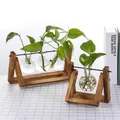 Vases en verre pour plantes hydroponiques pot de fleur bonsaï vintage terrarium britannique cadre