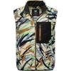 Fleeceweste RAGWEAR "Collsy Vest", Herren, Gr. S (48), braun, Fleece, 100% Polyester, sportlich, gerade hüftbedeckend, hoch geschlossener Ausschnitt, Westen, Gemusterte Herren Fleecejacke mit hohem Kragen