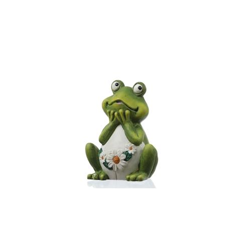 Gartenfigur Frosch Rosie Tierfigur für Beet Gartendeko H: 21cm grün