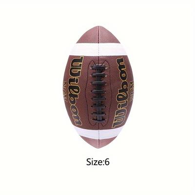 1pc No. 3/ No. 6/ No. 9 American Football, Pu Non-slip Rugby For Sports Club Training Game Competition
