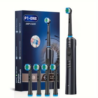 Electric Toothbrush Kit For Adults, Toothbrush With Soft Bristles Brush Heads, Waterproof Oral Care Toothbrush, Suitable For Male And Female At Home Travel, Ideal For Gift Father's Day Gift