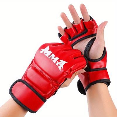 2pcs Boxing Gloves, Half Finger Mma Boxing Gloves ...