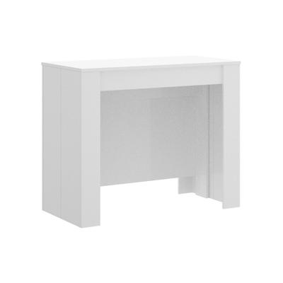 Ausziehbarer Tisch Holzeffekt weiß 118x90 cm