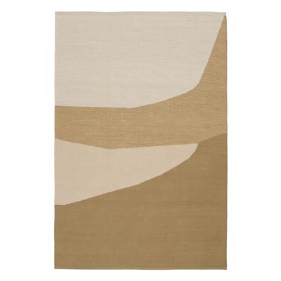 Teppich mit Colourblock - 100% Baumwolle - 140x200 cm, Olivegrün