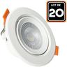 Lot de 20 Spots led Encastrable Rond 5W - Blanc Froid 6500K