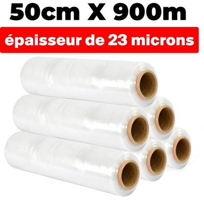 6 rollen transparenter streckenfilm 50cm900m und 23 Mikron Dicke µ. Image