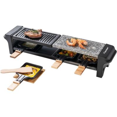 ARG200BW Raclette mit Natur-Grillstein und Gourmet-Grillplatte - Bestron