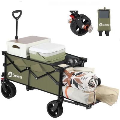 Sekey - Bollerwagen Faltbar mit Erweiterbarer Heckklappe 135L & 200L Faltbarer Bollerwagen Image