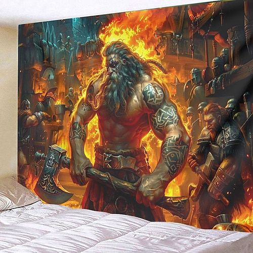 Poseidon Gott griechische Mythologie hängen Wandteppich Wandkunst große Wandteppich Wandbild Dekor Fotografie Hintergrund Decke Vorhang Haus Schlafzimmer Wohnzimmer Dekoration Image