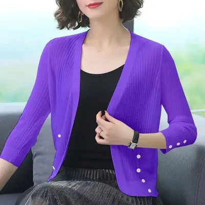 2023 New Spring and Summer Fashion Commuting Simple Casual Loose Solid Color Sun Protection Air