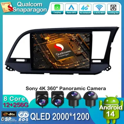 Android 14 Car Radio For Hyundai Elantra 6 2015 2016 2017 2018 Carplay Auto Multimidia Video Player