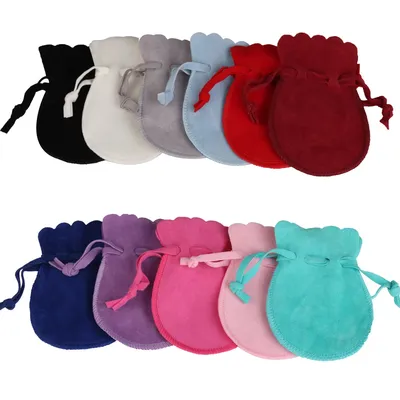 10pcs/lot Round Drawstring Velvet Gifts Bag Soft Jewelry Packaging Wedding/Christmas Candy Jewelry