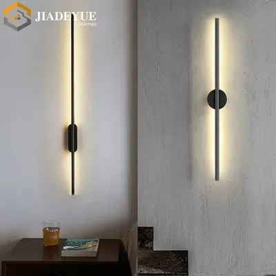 Modern led long wall lamp Nordic minimalist living room sofa TV bedroom bedside lamp indoor wall