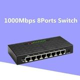 High Performance Plug and Play 8 Ports Gigabit Smart Network Switch for Lan Internet - RJ45 Hub Splitter 1000Mbps Speed