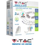 Bande led 5050 rgb télécommande alimentation 5 mètres alimentation V-tac