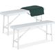 Relaxdays Set of 2 Picnic Benches, Foldable, for Pub, Garden or Campsite, up to 150kg each, HWD: 42x100x25 cm, White