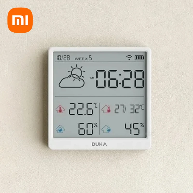 Xiaomi DUKA sans fil maison intelligente WIFI température humidité capteur météo intérieur extérieur hygromètre thermomètre Station météo